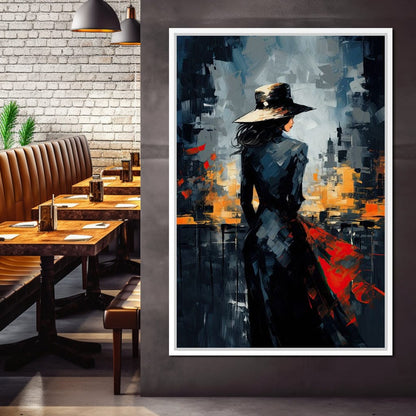 Dusk Enigma in Monochrome Canvas Wall Art