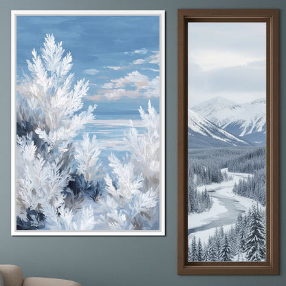 Frosted Seaside Botanicals Canvas Wall Art