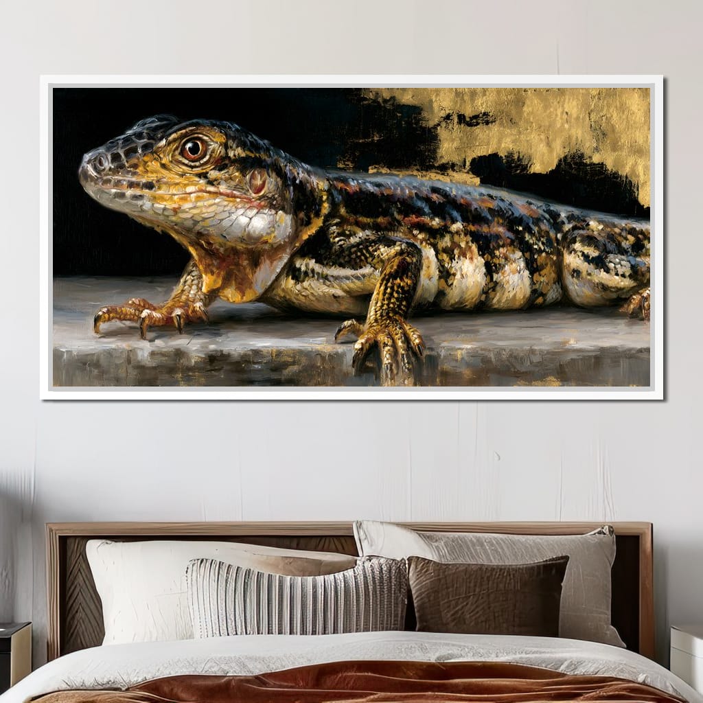 Ancient Scales Upon Gilded Ground Canvas Wall Art