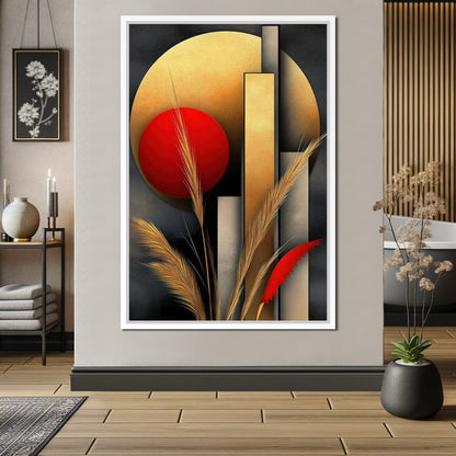 Sunset Geometry Canvas Wall Art
