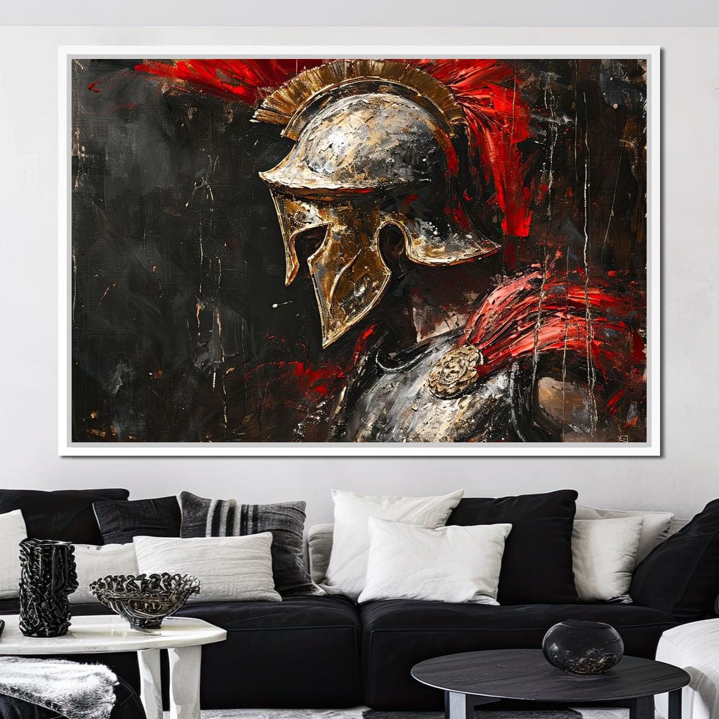 Hellenic Guardian in Twilight Canvas Wall Art