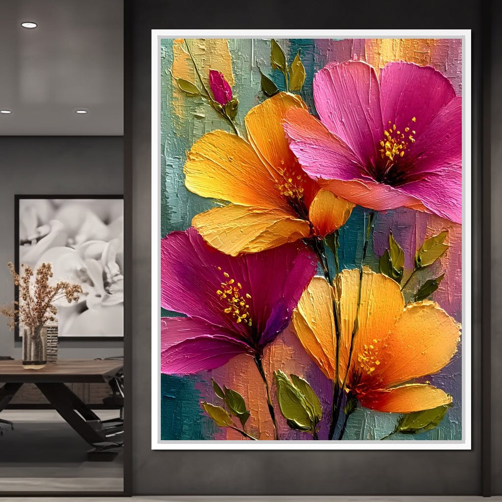 Radiant Petals of Summer Joy Canvas Wall Art