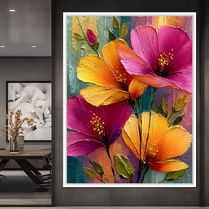 Radiant Petals of Summer Joy Canvas Wall Art