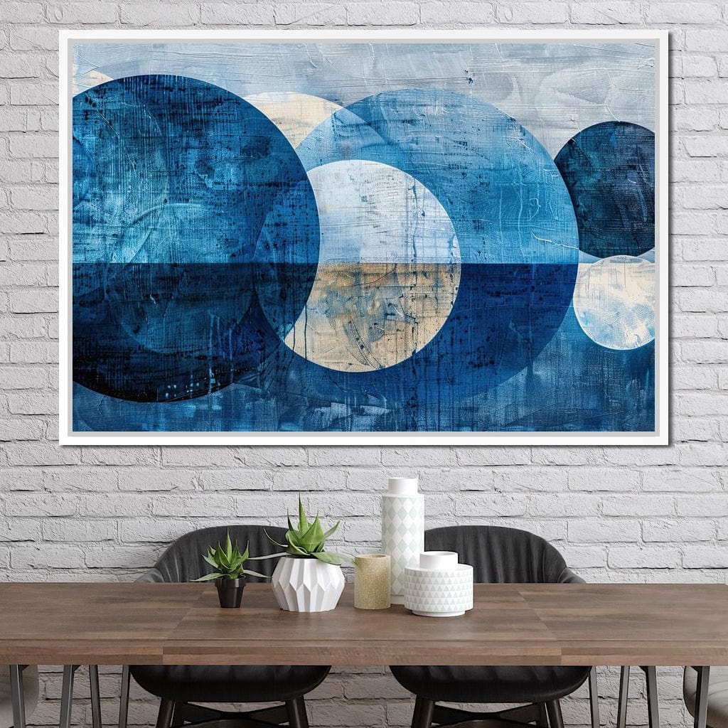 Sapphire Moons Aligned Canvas Wall Art