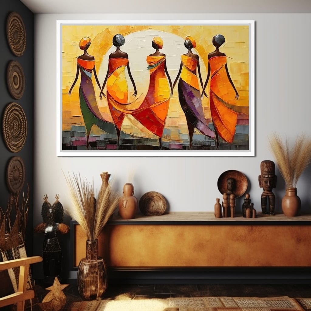 African Sunset Canvas Wall Art