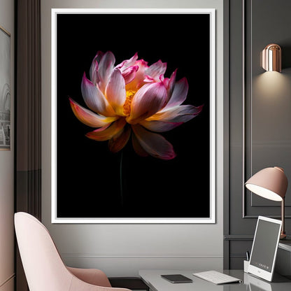 Luminous Lotus Radiant Petals Canvas Wall Art
