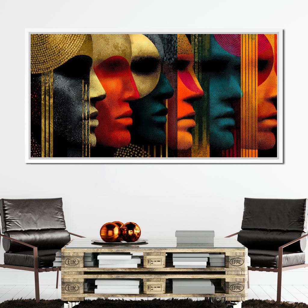 Faces of Colorful Reflections Canvas Wall Art