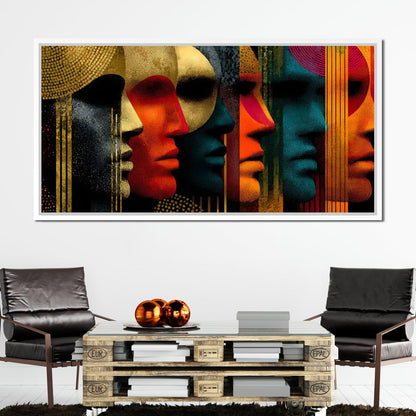 Faces of Colorful Reflections Canvas Wall Art