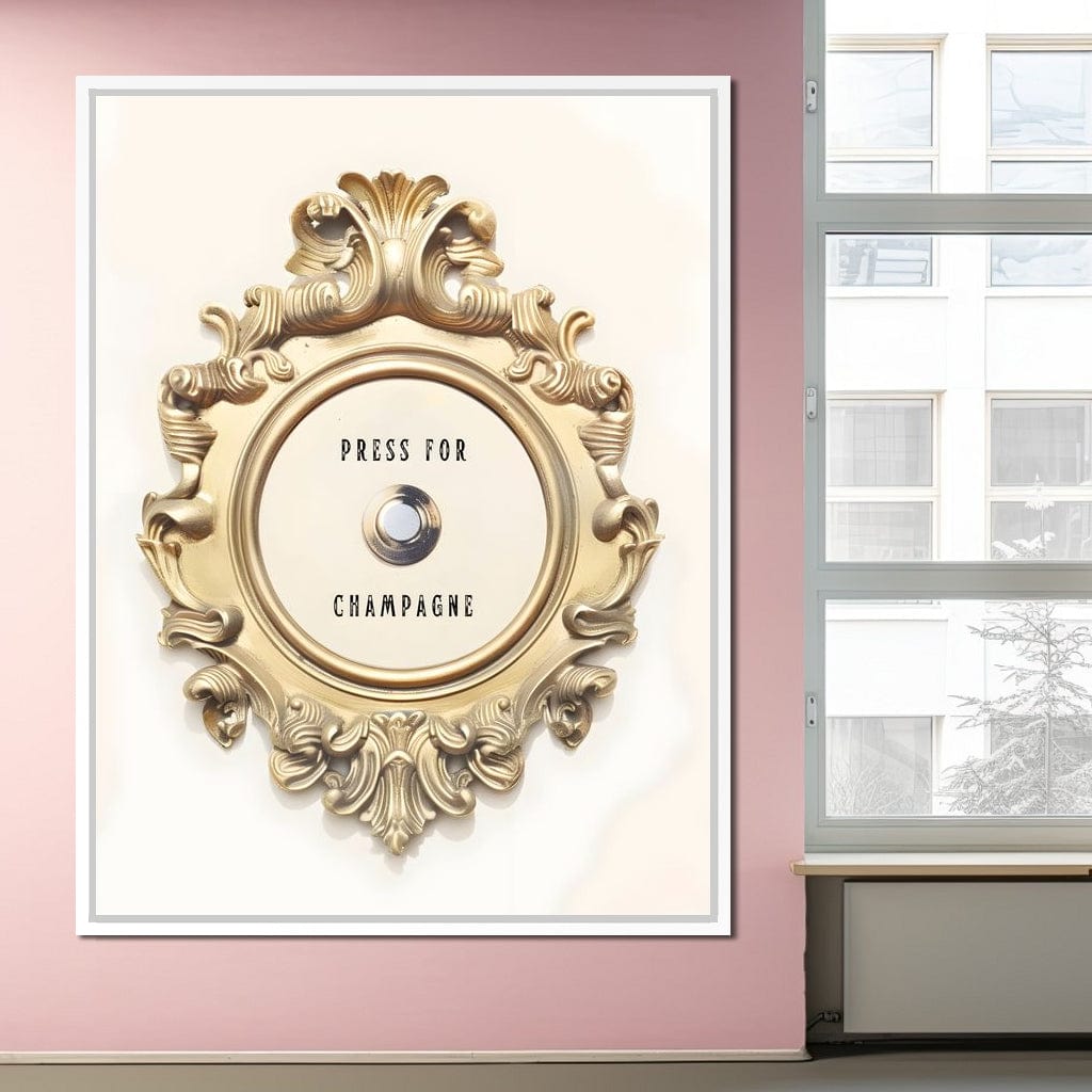 Press for Champagne Canvas Wall Art