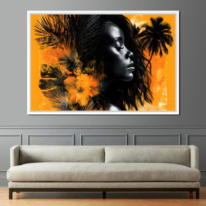 Golden Solitude Tropics Rising Canvas Wall Art