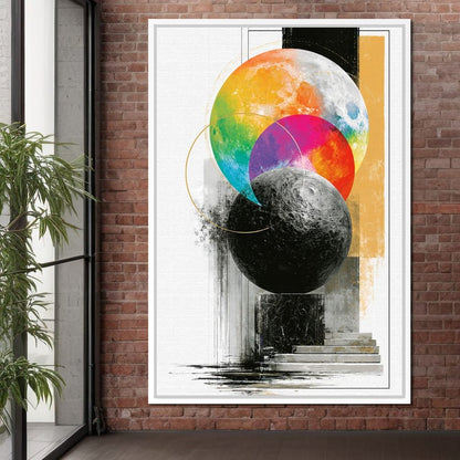 Celestial Geometry Beyond The Horizon Canvas Wall Art