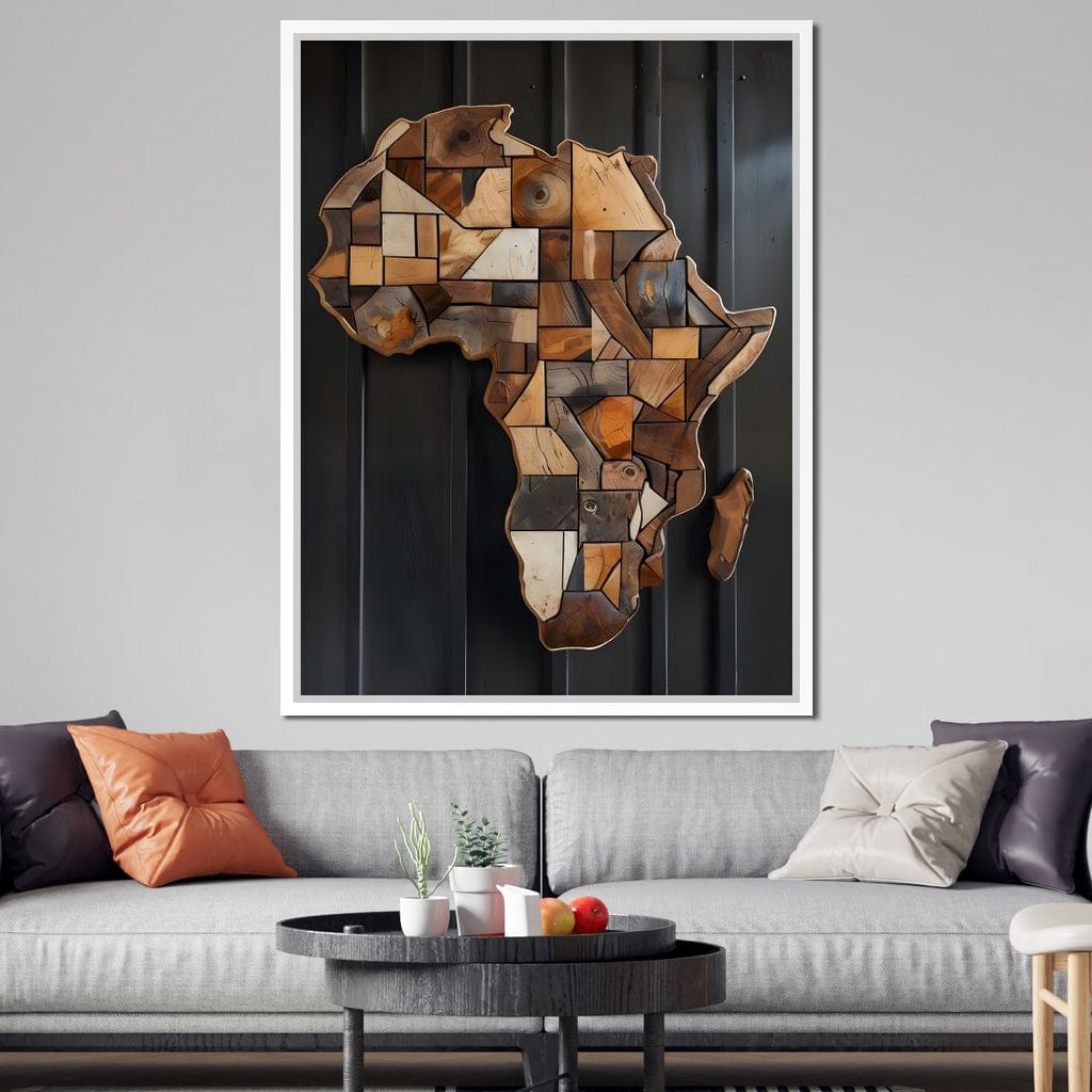 Africa Wooden Art Canvas Wall Art
