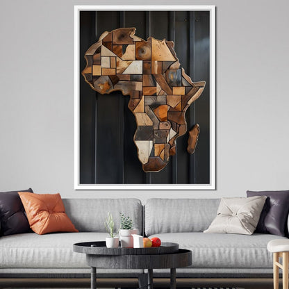 Africa Wooden Art Canvas Wall Art