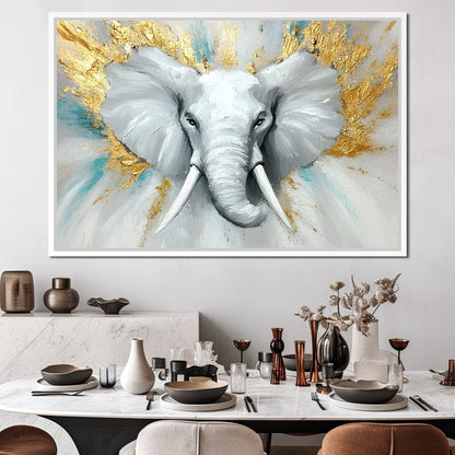 Majestic Elephant Radiance Canvas Wall Art