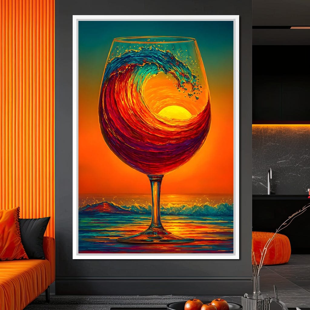Sunlit Wave Enchantment Canvas Wall Art