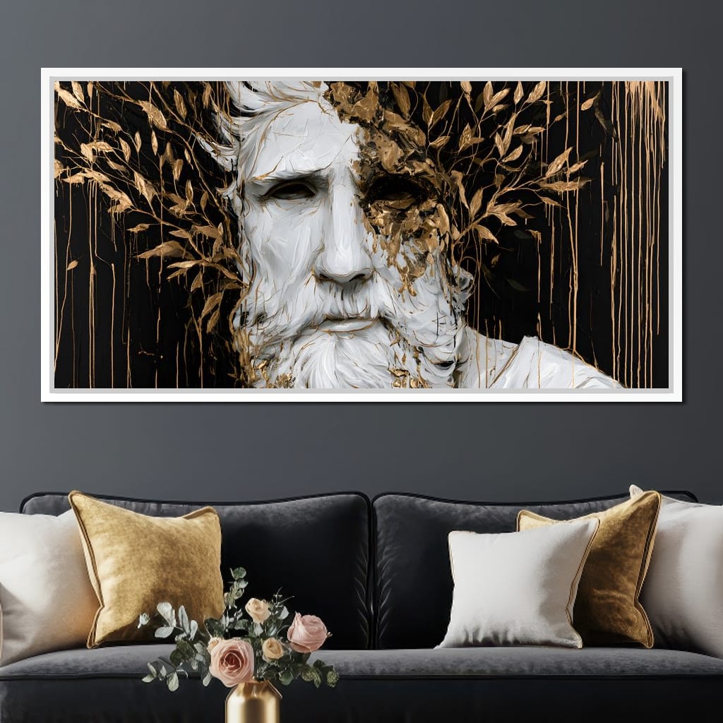 Gilded Echoes of Antiquity Canvas Wall Art