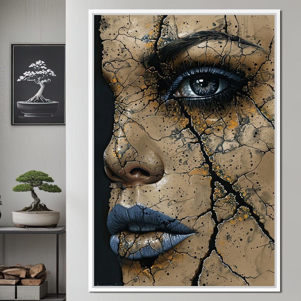 Shattered Solace Echoes Canvas Wall Art