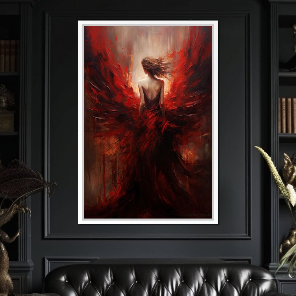 Ethereal Elegance in Shadow Gown Canvas Wall Art