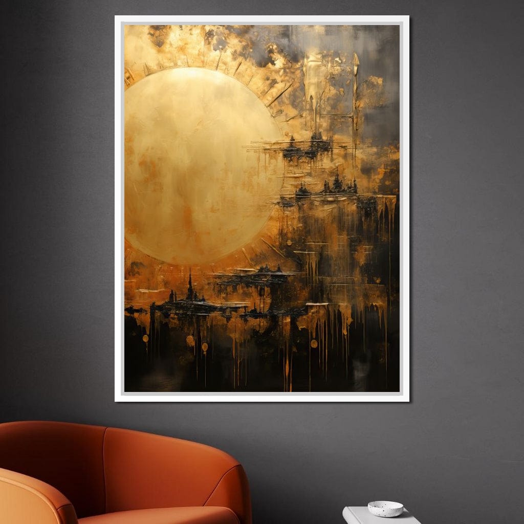 Golden Sun Atmosphere Canvas Wall Art