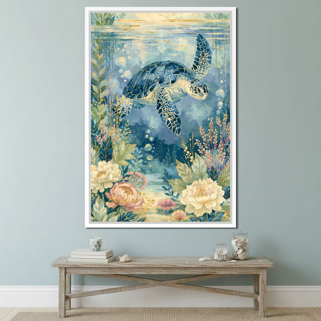 Silent Passage Through The Deep Sea Canvas Wall Art