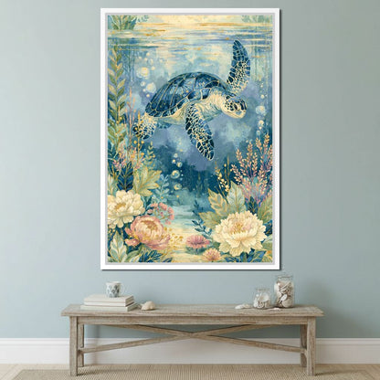Silent Passage Through The Deep Sea Canvas Wall Art
