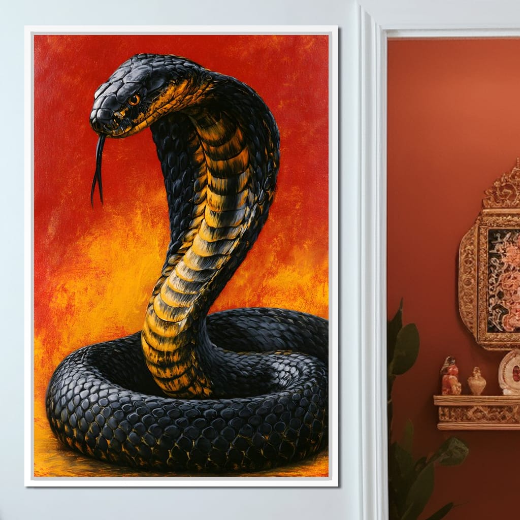 Airbrush Cobra Retro Style Canvas Wall Art