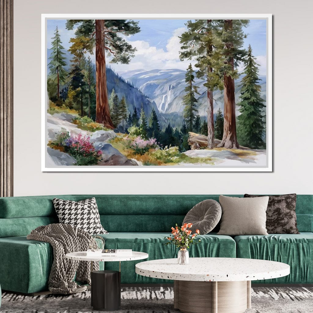 Sierra Falls Pine Vista Trail Canvas Wall Art