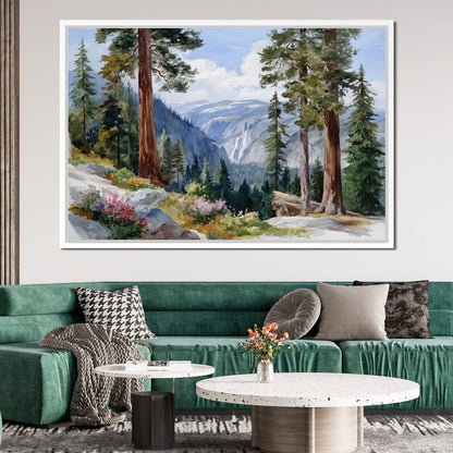 Sierra Falls Pine Vista Trail Canvas Wall Art