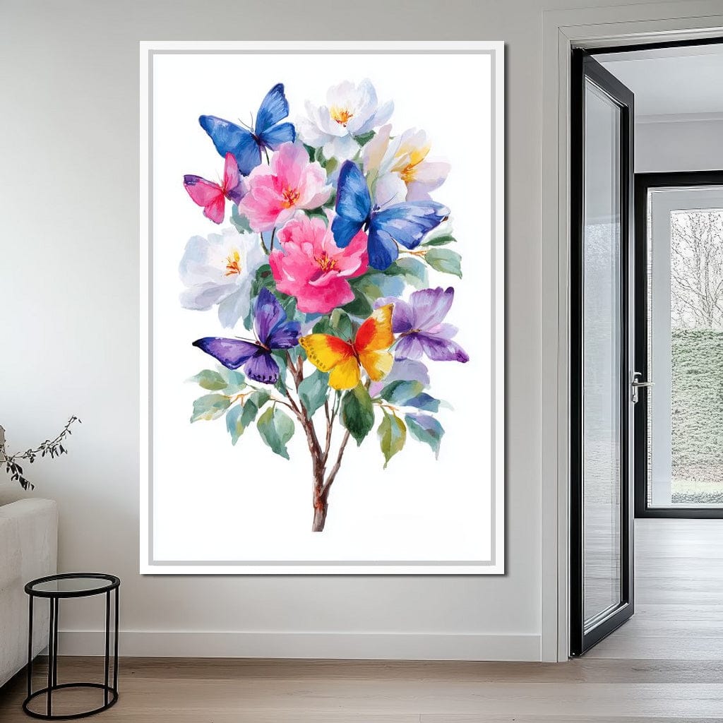 Butterfly Garden Bouquet Sale Canvas Wall Art