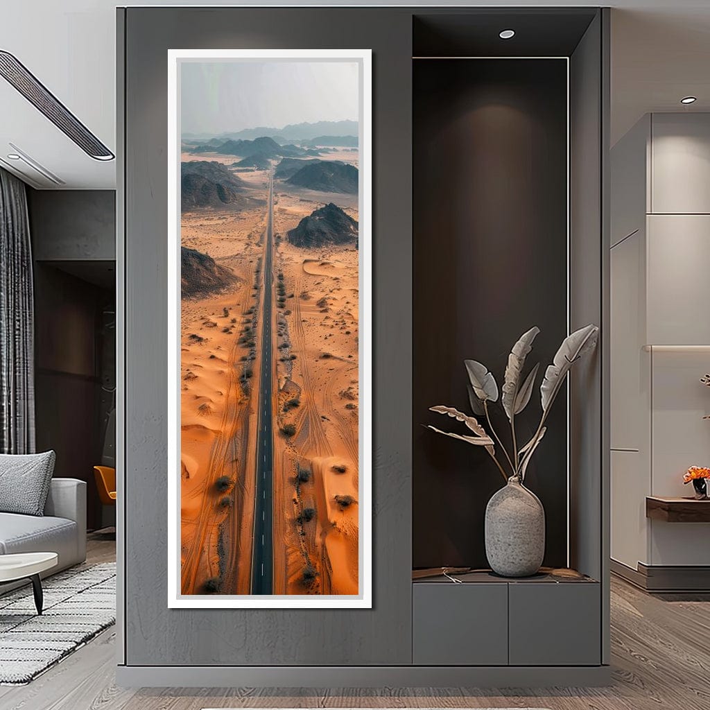 Desert Highway Serenity Canvas Wall Art