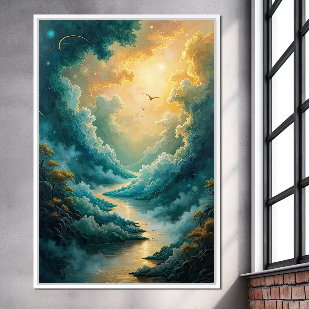 Golden Path Through Dreams Canvas Wall Art