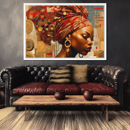 African Portrait Dingane Canvas Wall Art