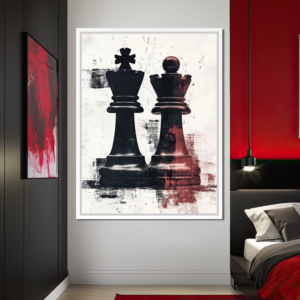 Chess Kings Encounter Majesty Canvas Wall Art