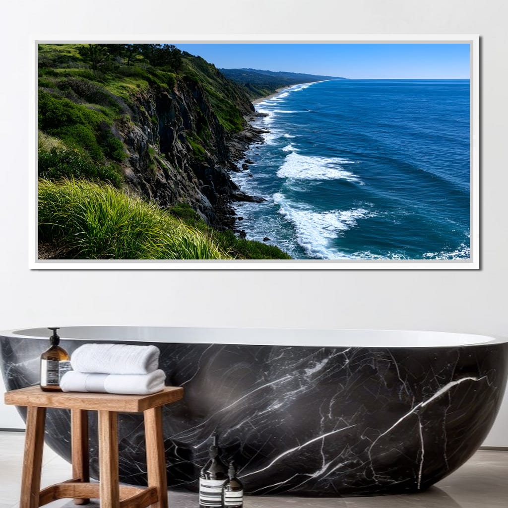 Surreal Coast Waters Canvas Wall Art