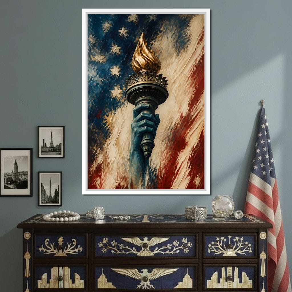 Liberty Igniting The Storm Canvas Wall Art
