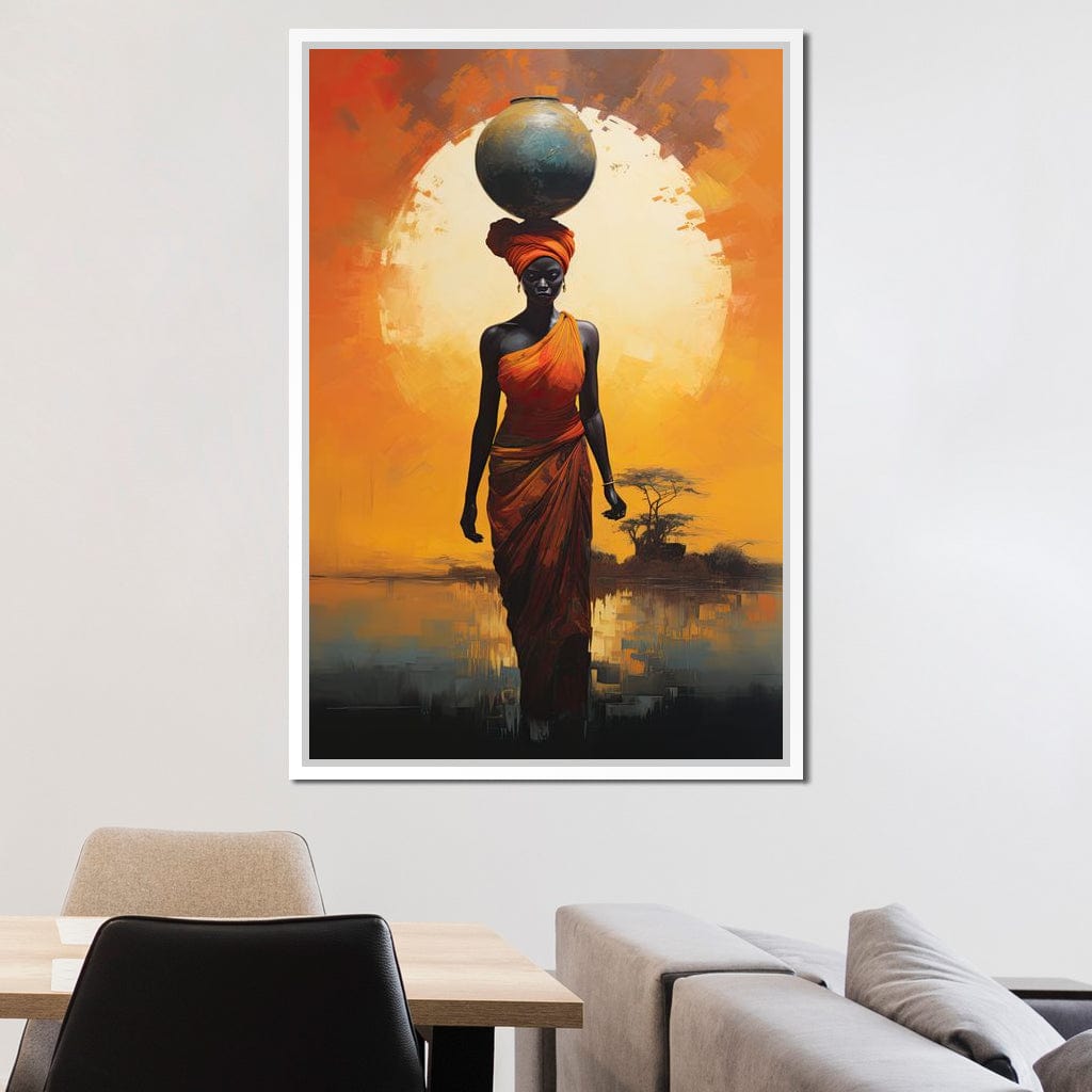 Amber Balance Horizon Canvas Wall Art