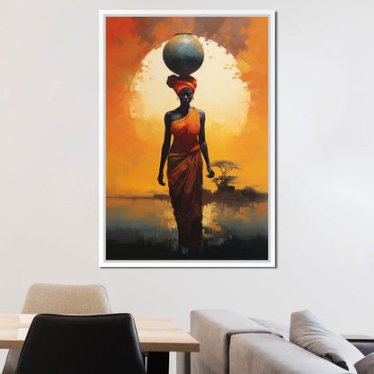 Amber Balance Horizon Canvas Wall Art