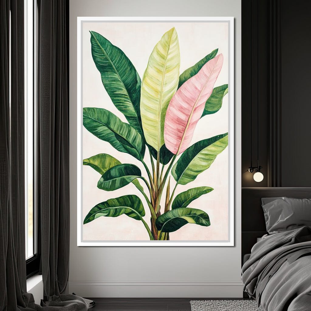 Tropical Leaf Symphony Canvas Wall Art
