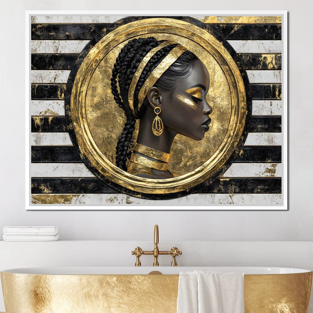 Golden Regal Afro Majesty Canvas Wall Art