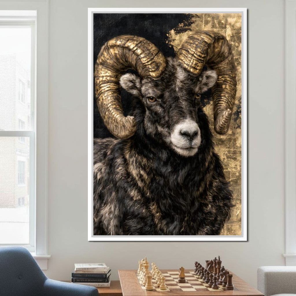 Guardian of the Gilded Peak Canvas Wall Art