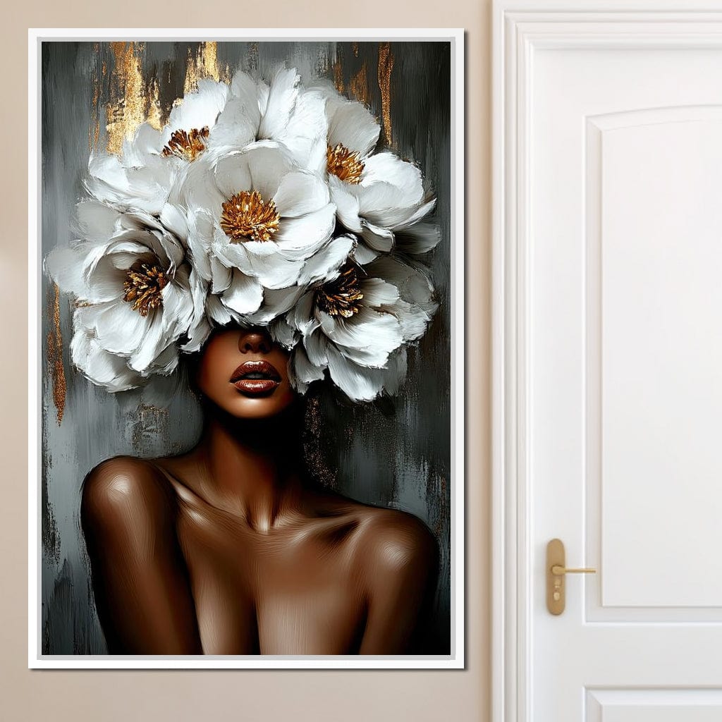 Golden Petals of Grace Canvas Wall Art