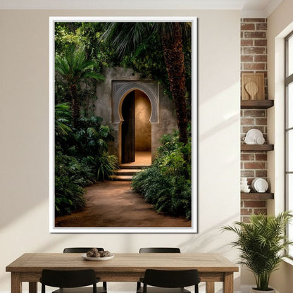 Moroccan Garden Archway Canvas Wall Art