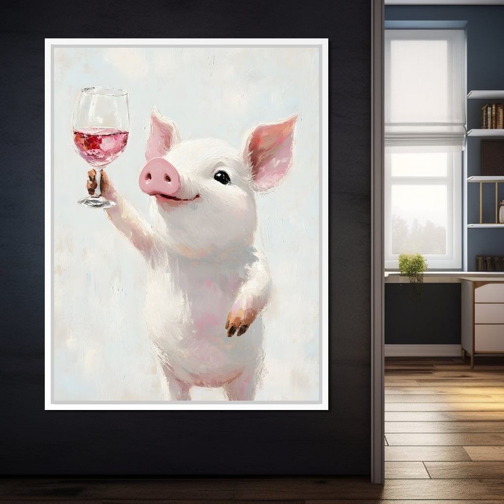 Porcine Toast of Joy Canvas Wall Art