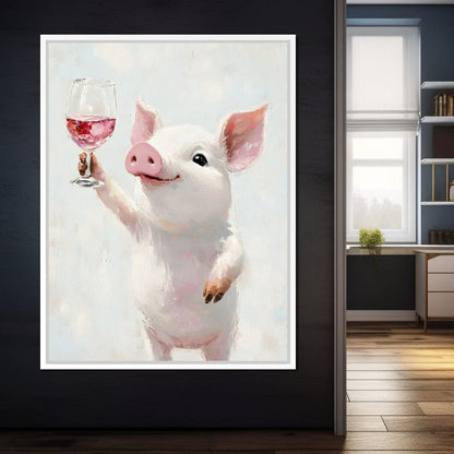 Porcine Toast of Joy Canvas Wall Art