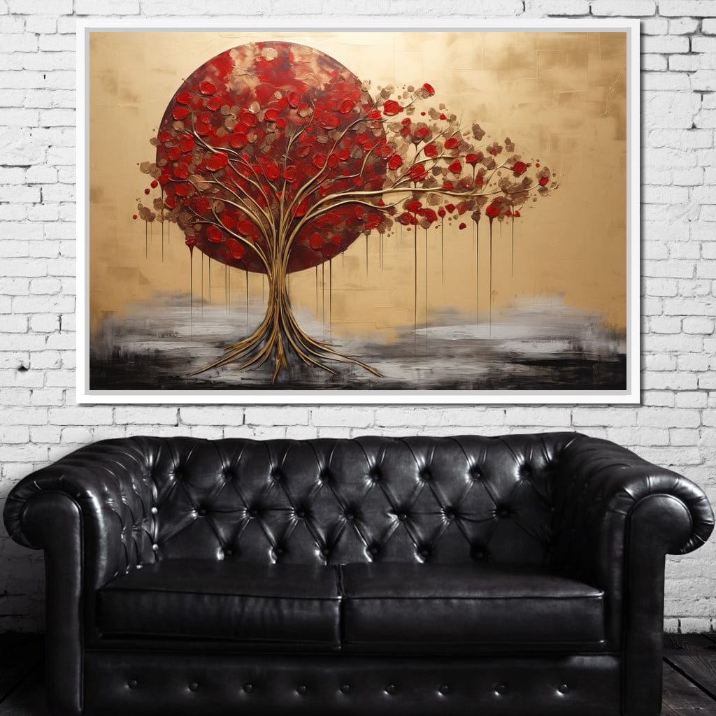 Golden Tree Autumn Symphony Canvas Wall Art