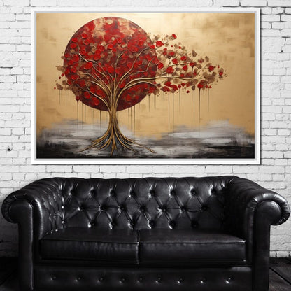 Golden Tree Autumn Symphony Canvas Wall Art