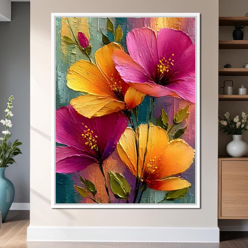 Radiant Petals of Summer Joy Canvas Wall Art