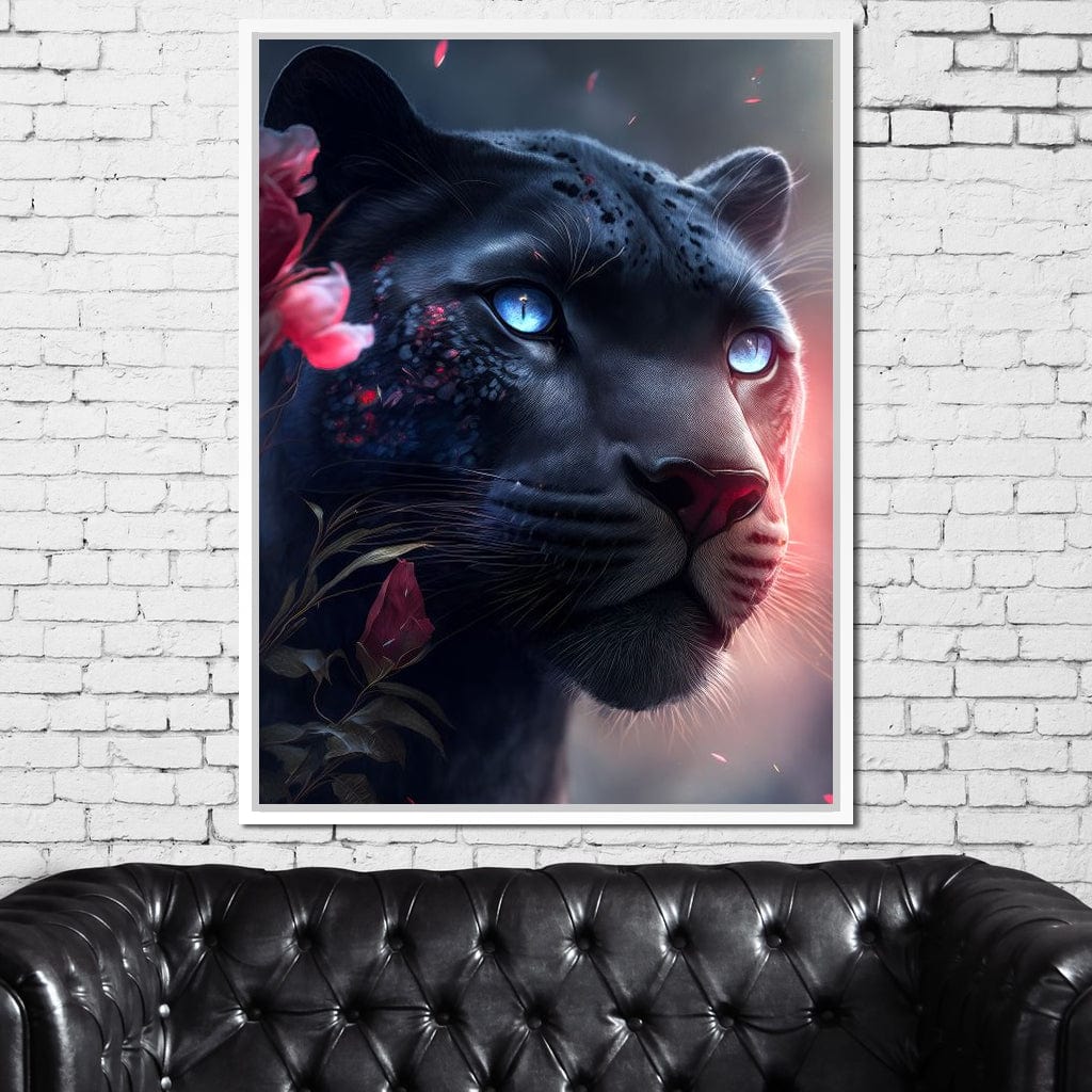 Black Panther Pink Canvas Wall Art