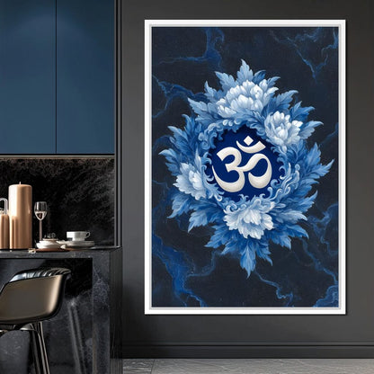 Om Lotus Blossom Meditation Mark Canvas Wall Art