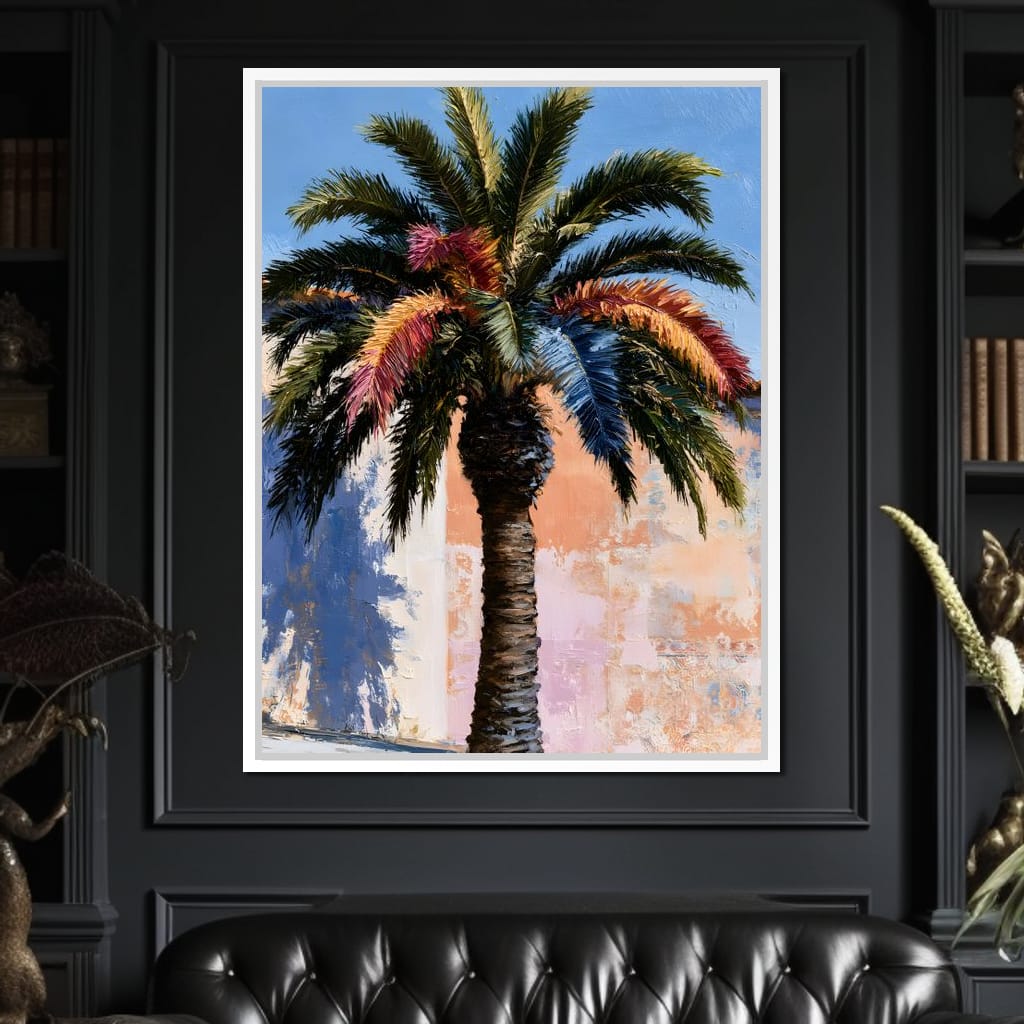 Coastal Palm Tree Canvas Wall Art